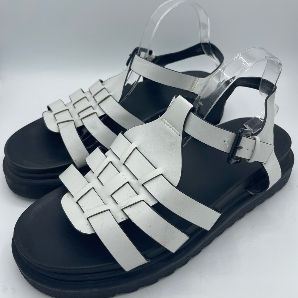 Lane Bryant Dream Cloud Gladiator Sandals Size 11.5 Wide White 90’s Chunky Y2K